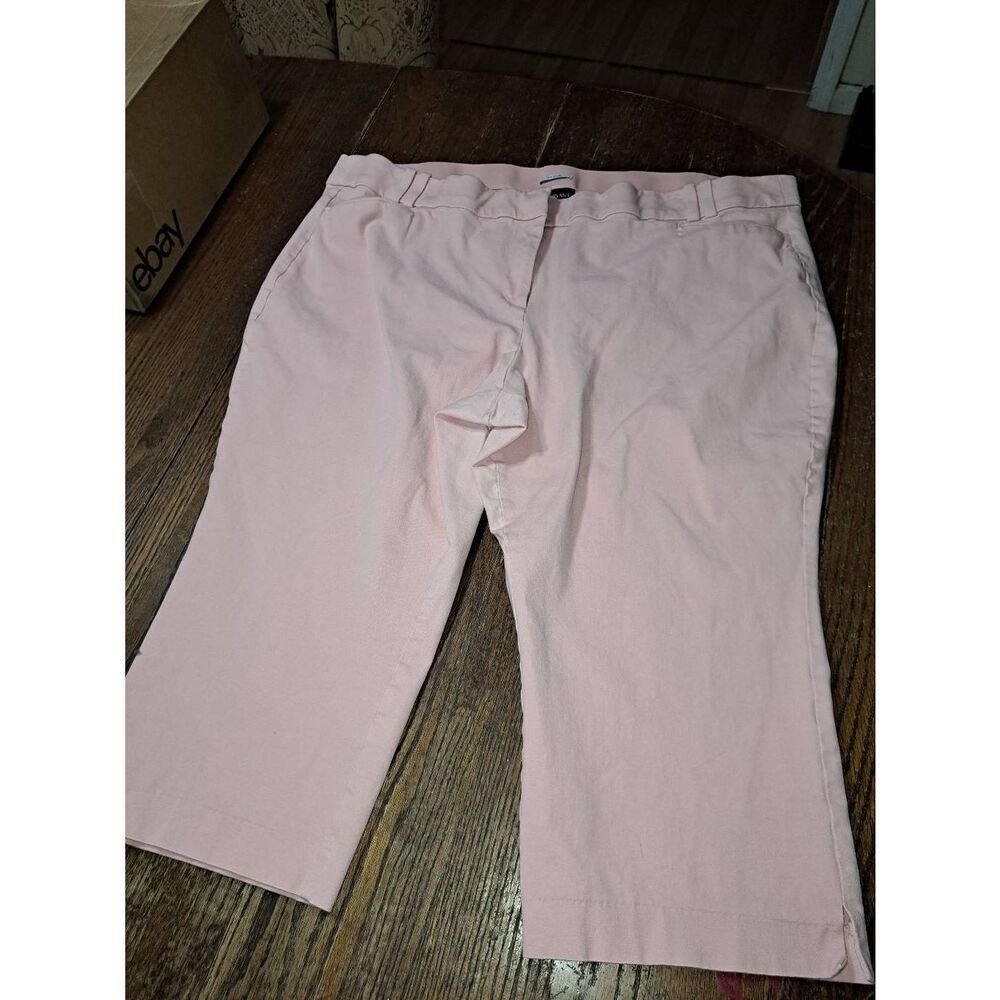 Plus Size 28 Lane Bryant Pink The Allie Elastic Waist Capri Pedal Pushers